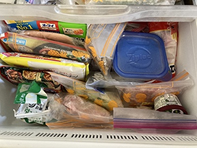 掃除前の冷凍庫